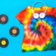 maglietta tie dye con arcobaleno